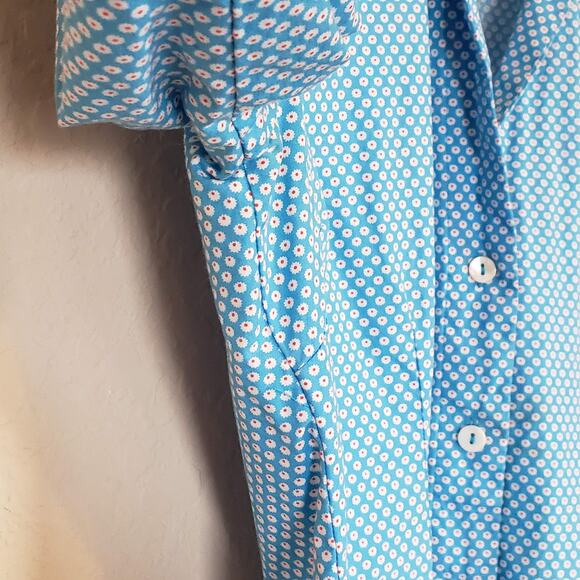 English Laundry Mini Daisy Button Down Shirt Women's 2 Light Blue Office Work - Picture 5 of 10